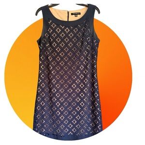 Sharagano Navy and Beige Mini Dress
Size 8